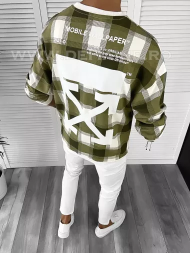 Bluza barbati kaki oversize K356 16-1